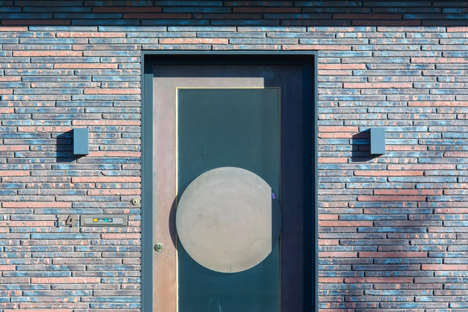 A front door in warm evening light