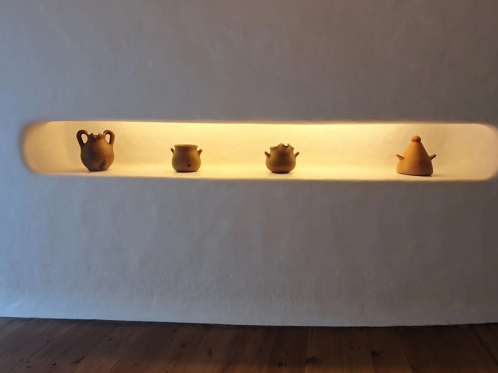 A plaster niche in the London studio