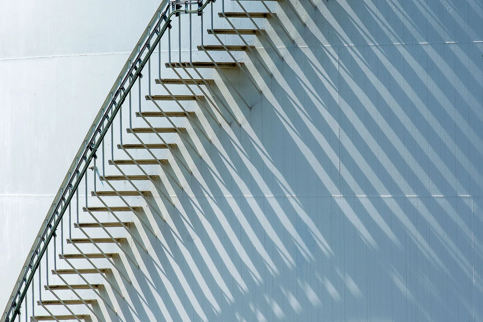 A white stair in daylight